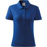Royalblaue Elegante Kurzärmelige Malfini Kurzarm-Poloshirts aus Baumwolle maschinenwaschbar für Damen Größe L 