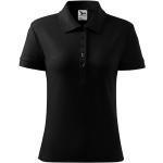 Schwarze Elegante Kurzärmelige Malfini Kurzarm-Poloshirts aus Baumwolle maschinenwaschbar für Damen Größe L 