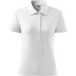 Weiße Elegante Kurzärmelige Malfini Kurzarm-Poloshirts aus Baumwolle maschinenwaschbar für Damen Größe XL 