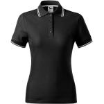 Schwarze Elegante Kurzärmelige Malfini Kurzarm-Poloshirts mit Knopf für Damen Größe S 