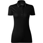 Schwarze Kurzärmelige Malfini Kurzarm-Poloshirts aus Jersey für Damen Größe L 