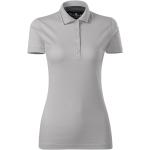 Silbergraue Kurzärmelige Malfini Kurzarm-Poloshirts aus Jersey für Damen Größe XS 