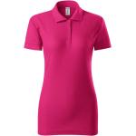 Purpurne Kurzärmelige Malfini Kurzarm-Poloshirts für Damen Größe S 