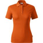Orange Kurzärmelige Malfini Kurzarm-Poloshirts aus Baumwolle für Damen Größe XL 