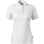 Weiße Kurzärmelige Malfini Kurzarm-Poloshirts aus Baumwolle für Damen Größe M 