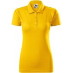Gelbe Melierte Kurzärmelige Malfini Kurzarm-Poloshirts aus Jersey für Damen Größe S 