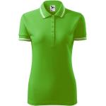 Apfelgrüne Melierte Kurzärmelige Malfini Kurzarm-Poloshirts aus Baumwolle maschinenwaschbar für Damen Größe XXL 