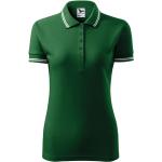 Grüne Melierte Kurzärmelige Malfini Kurzarm-Poloshirts aus Baumwolle maschinenwaschbar für Damen Größe XXL 