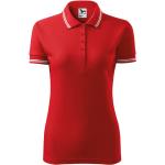 Rote Melierte Kurzärmelige Malfini Kurzarm-Poloshirts aus Baumwolle maschinenwaschbar für Damen Größe XXL 