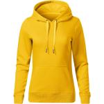 Gelbe Malfini Damensweatshirts mit Reißverschluss aus Baumwolle mit Kapuze Größe S 