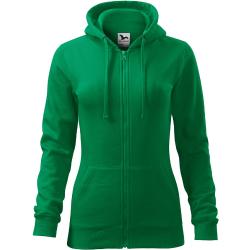 MALFINI Damen Sweatshirt Trendy Zipper - Mittelgrün | L