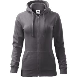 MALFINI Damen Sweatshirt Trendy Zipper - Stahlgrau | XL