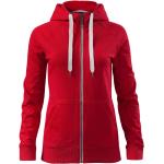 Rote Malfini Zip Hoodies & Sweatjacken mit Reißverschluss aus Baumwolle mit Kapuze für Damen Größe XS 