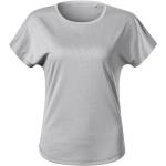 Silberne Melierte Malfini T-Shirts für Damen Größe XS 