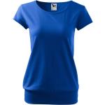 Royalblaue Melierte Malfini T-Shirts aus Baumwolle für Damen Größe L 