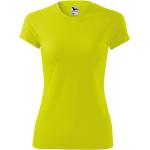 Neongelbe Malfini T-Shirts aus Polyester für Damen Größe M 