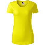 Zitronengelbe Malfini Bio Nachhaltige T-Shirts aus Jersey für Damen Größe XL 