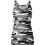 Graue Camouflage Malfini Tank-Tops aus Jersey für Damen Größe M für den für den Sommer 
