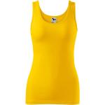 Gelbe Melierte Malfini Tank-Tops aus Baumwolle für Damen Größe M für den für den Sommer 