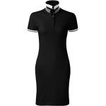 Schwarze Kurzärmelige Malfini Taillierte Kleider aus Baumwolle für Damen Größe S 
