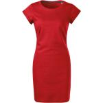 Rote Malfini Midi Shirtkleider aus Baumwolle für Damen Größe XS 