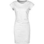 Weiße Malfini Midi Shirtkleider aus Baumwolle für Damen Größe S 