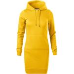 Gelbe Malfini Sweatkleider mit Kapuze für Damen Größe L 