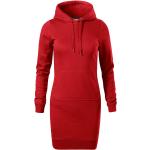 Rote Malfini Sweatkleider mit Kapuze für Damen Größe L 