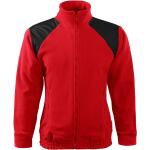 Rote Bestickte Sportliche Malfini Herrensweatshirts mit Klettverschluss aus Fleece Größe M 