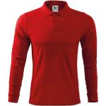 Rote Langärmelige Malfini Langarm-Poloshirts aus Jersey für Herren Größe M 