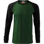 Grüne Langärmelige Malfini T-Shirts aus Jersey für Herren Größe 4 XL 