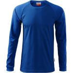 Royalblaue Langärmelige Malfini T-Shirts aus Jersey für Herren Größe 4 XL 