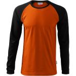 Orange Langärmelige Malfini T-Shirts aus Jersey für Herren Größe XXL 