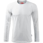 Weiße Langärmelige Malfini T-Shirts aus Jersey für Herren Größe 4 XL 