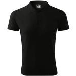 Schwarze Melierte Kurzärmelige Malfini Kurzarm-Poloshirts aus Baumwolle für Herren Größe 5 XL 