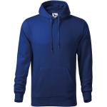 Royalblaue Unifarbene Sportliche Malfini Herrensweatshirts mit Reißverschluss mit Kapuze Größe S 