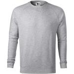 Silberne Unifarbene Malfini Herrensweatshirts mit Reißverschluss mit Kapuze Größe 3 XL 
