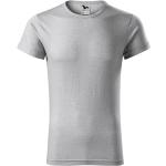 Silberne Melierte Malfini T-Shirts aus Jersey für Herren Größe 3 XL 