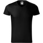 Schwarze Malfini V-Ausschnitt T-Shirts aus Baumwolle für Herren Größe M 