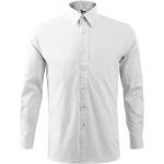 Weiße Langärmelige Malfini Herrenlangarmhemden mit Knopf aus Baumwolle Größe L 