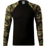 Braune Camouflage Langärmelige Malfini T-Shirts aus Jersey maschinenwaschbar für Herren Größe S 