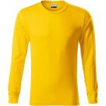 Gelbe Langärmelige Malfini Rundhals-Ausschnitt T-Shirts aus Jersey für Herren Größe XL 