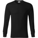 Schwarze Langärmelige Malfini Rundhals-Ausschnitt T-Shirts aus Jersey für Herren Größe L 