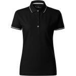 Schwarze Elegante Kurzärmelige Malfini Kurzarm-Poloshirts aus Baumwolle für Damen Größe L 