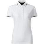 Weiße Elegante Kurzärmelige Malfini Kurzarm-Poloshirts aus Baumwolle für Damen Größe M 