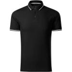 Schwarze Unifarbene Elegante Kurzärmelige Malfini Kurzarm-Poloshirts aus Baumwolle für Herren Größe 3 XL 