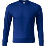Royalblaue Melierte Malfini Herrensweatshirts mit Reißverschluss aus Baumwolle Größe S 