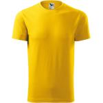 Gelbe Melierte Malfini T-Shirts aus Baumwolle für Herren Größe S 
