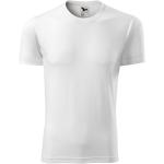 Weiße Melierte Malfini T-Shirts aus Baumwolle für Herren Größe XS 