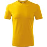 Gelbe Melierte Malfini T-Shirts aus Baumwolle für Herren Größe M 